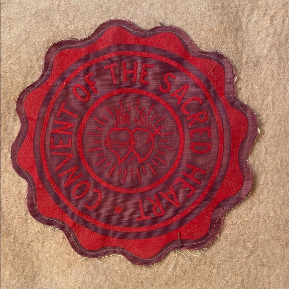 Vintage Montreal Pennant Convent of the Sacred Heart Red Blue Accents - Picture 2 of 7